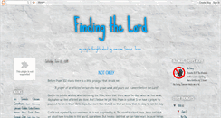 Desktop Screenshot of findingthelord.blogspot.com