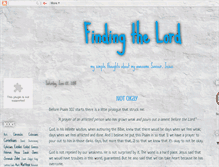 Tablet Screenshot of findingthelord.blogspot.com