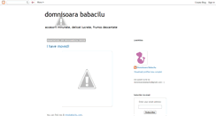 Desktop Screenshot of domnisoarababacilu.blogspot.com