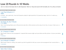 Tablet Screenshot of lose20poundsin10weeks.blogspot.com