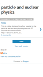 Mobile Screenshot of particleandnuclearphysics.blogspot.com