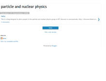 Tablet Screenshot of particleandnuclearphysics.blogspot.com