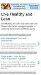 Mobile Screenshot of livehealthy-lean.blogspot.com