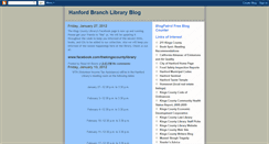 Desktop Screenshot of hanfordbranchlibraryblog.blogspot.com