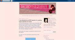 Desktop Screenshot of incidentaljustice.blogspot.com