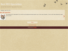 Tablet Screenshot of bestseospecialists.blogspot.com