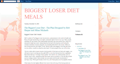 Desktop Screenshot of biggest-loser-diet-meals.blogspot.com