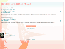 Tablet Screenshot of biggest-loser-diet-meals.blogspot.com