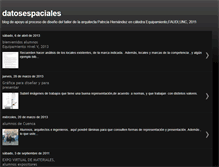 Tablet Screenshot of datosespaciales.blogspot.com