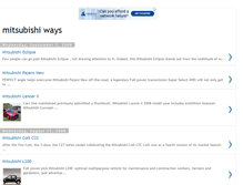 Tablet Screenshot of mitsubishiways.blogspot.com