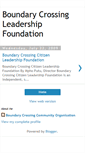 Mobile Screenshot of boundarycrossingfoundation.blogspot.com