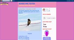 Desktop Screenshot of mundo-dos-textos.blogspot.com