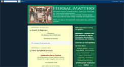 Desktop Screenshot of herbalmatters.blogspot.com