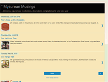 Tablet Screenshot of mysoreanmusings.blogspot.com