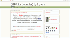 Desktop Screenshot of mbafordummies-liyana.blogspot.com