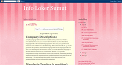 Desktop Screenshot of info-loker-sumut.blogspot.com