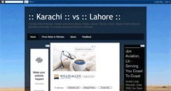 Desktop Screenshot of karachivslahore.blogspot.com