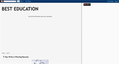 Desktop Screenshot of best-education.blogspot.com
