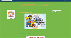 Desktop Screenshot of globalwarmingpassion.blogspot.com