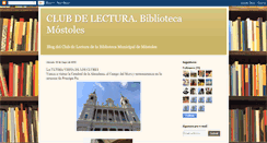 Desktop Screenshot of clubdelecturabibliotecamostoles.blogspot.com