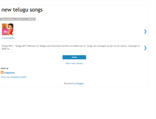 Tablet Screenshot of newtelugump3songs.blogspot.com
