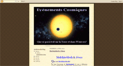 Desktop Screenshot of evenementscosmiques.blogspot.com