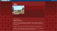 Desktop Screenshot of mrfostershwzone.blogspot.com