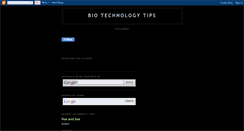 Desktop Screenshot of biotechnology-tips.blogspot.com