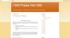 Desktop Screenshot of i-will-praise-him-still.blogspot.com