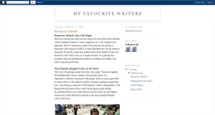 Desktop Screenshot of myfavouritewriters.blogspot.com
