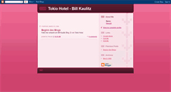 Desktop Screenshot of bill-kaulitz-tokio-hotel.blogspot.com