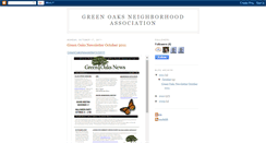 Desktop Screenshot of greenoaksneighborhoodassociation.blogspot.com