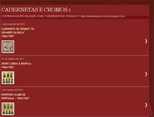 Tablet Screenshot of cadernetasecromos.blogspot.com