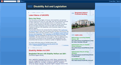 Desktop Screenshot of disabilityactbd.blogspot.com