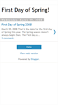 Mobile Screenshot of firstdayofspring.blogspot.com