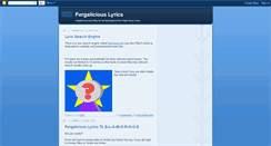 Desktop Screenshot of fergalicious-lyrics.blogspot.com