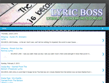 Tablet Screenshot of lyricboss.blogspot.com