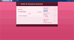 Desktop Screenshot of centerforconsciousascension.blogspot.com