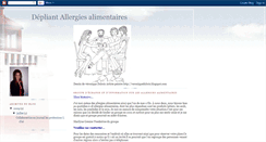 Desktop Screenshot of depliantallergiesalimentaires.blogspot.com