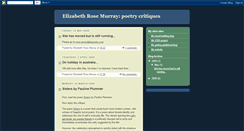 Desktop Screenshot of elizabethrosepoetrycritique.blogspot.com