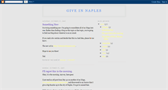 Desktop Screenshot of giveinnaples.blogspot.com