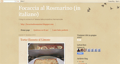 Desktop Screenshot of focacciaalrosmarinoit.blogspot.com