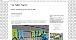 Desktop Screenshot of kulesfamily.blogspot.com