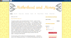 Desktop Screenshot of motherhoodandmoney.blogspot.com