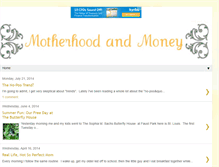 Tablet Screenshot of motherhoodandmoney.blogspot.com