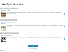 Tablet Screenshot of lakewyliememories.blogspot.com