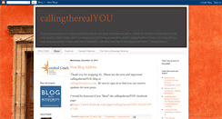 Desktop Screenshot of callingtherealyou.blogspot.com