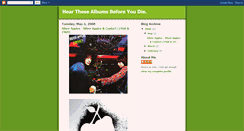 Desktop Screenshot of hearthesealbumsbeforeyoudie.blogspot.com