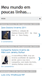 Mobile Screenshot of meumundoempoucaslinhas.blogspot.com