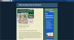 Desktop Screenshot of never-buy-sell-stock.blogspot.com